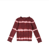 Tie Dye Stripe | Longsleeve | Maroon