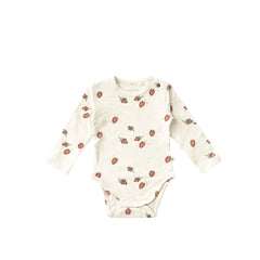 Fitted Romper | Strawberry | Antique White