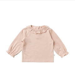 Ruffle Longsleeve | Solid | Rugby Tan